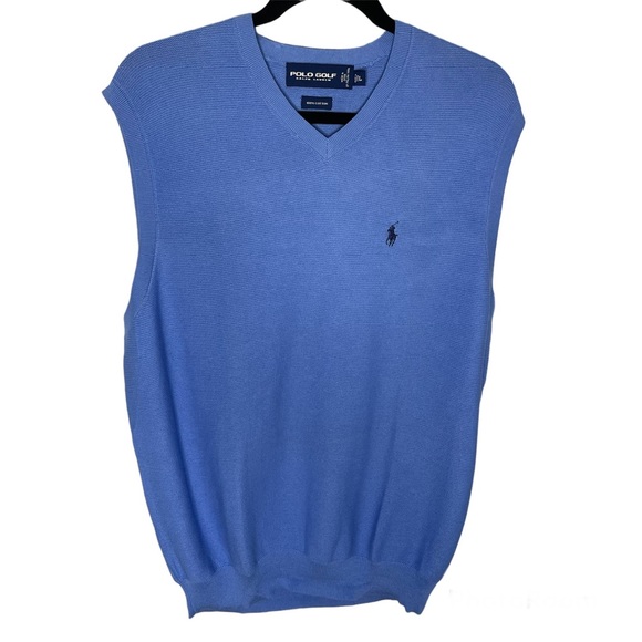 Polo Ralph Lauren Other - Polo Golf Ralph Lauren Vest Lightweight V-Neck Cotton Blue Men’s